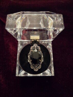 NWOT sterling silver onyx and marcasite ring, size 6.5